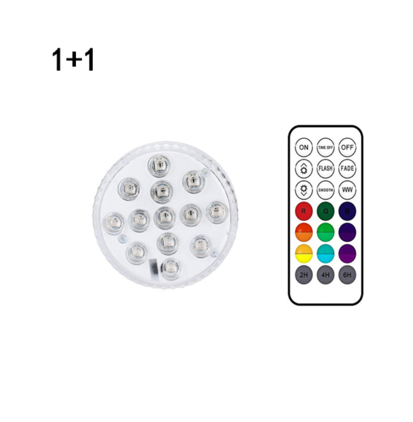 13 LED lumière submersible pour piscine Fontaine de jardin salle de bains IP68 imperméable