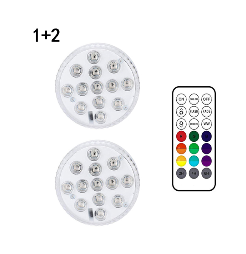 13 LED lumière submersible pour piscine Fontaine de jardin salle de bains IP68 imperméable