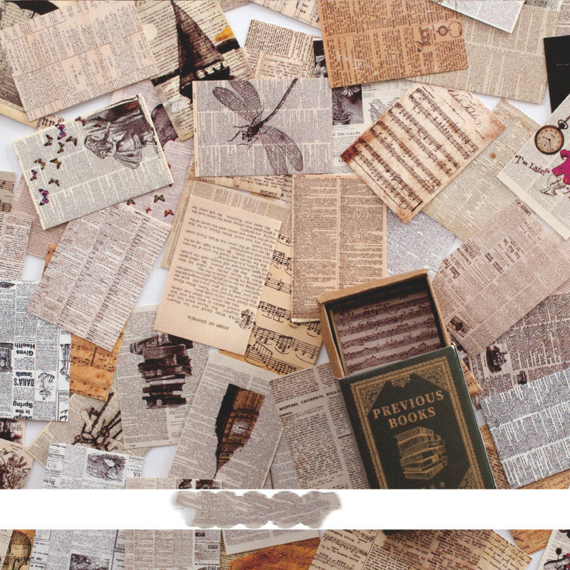 Retro Style Hand Account Collage Matériel Papier Message