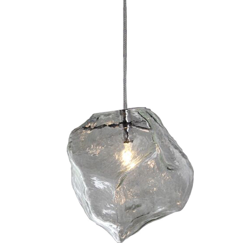 Lampe de table pour la salle à manger Lampe de chambre à l'éclairage naturel créatif Lampe en verre