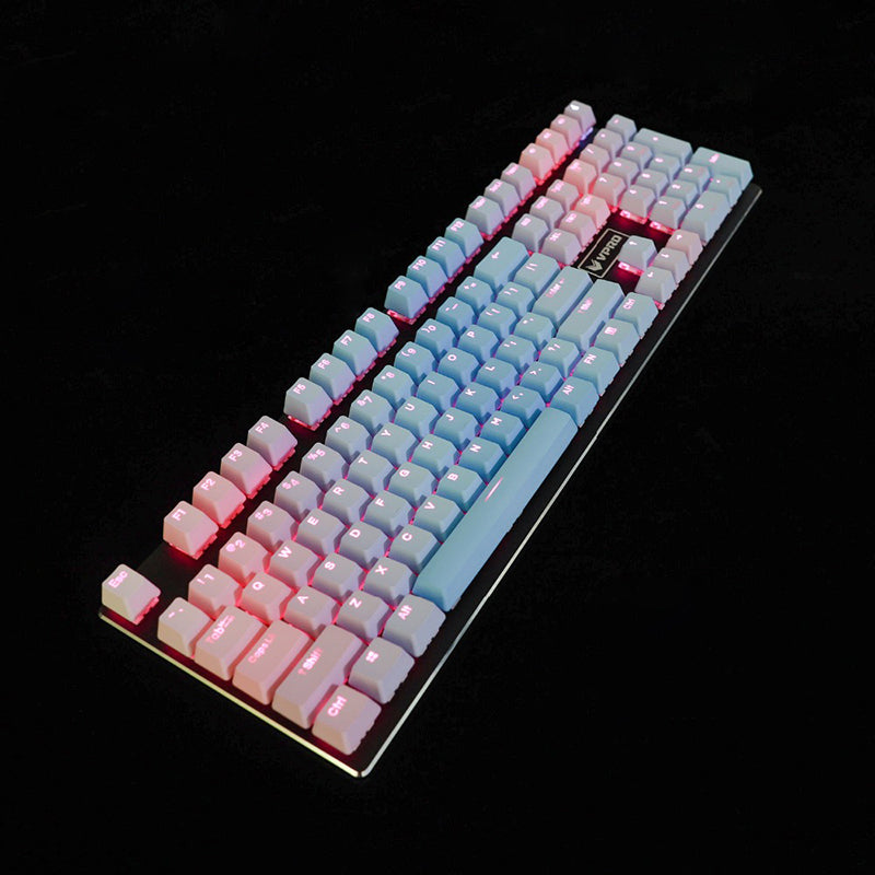 Enchanteresse bleu arc-en-ciel Big Carbon KKeyboard mécanique à 109 clés