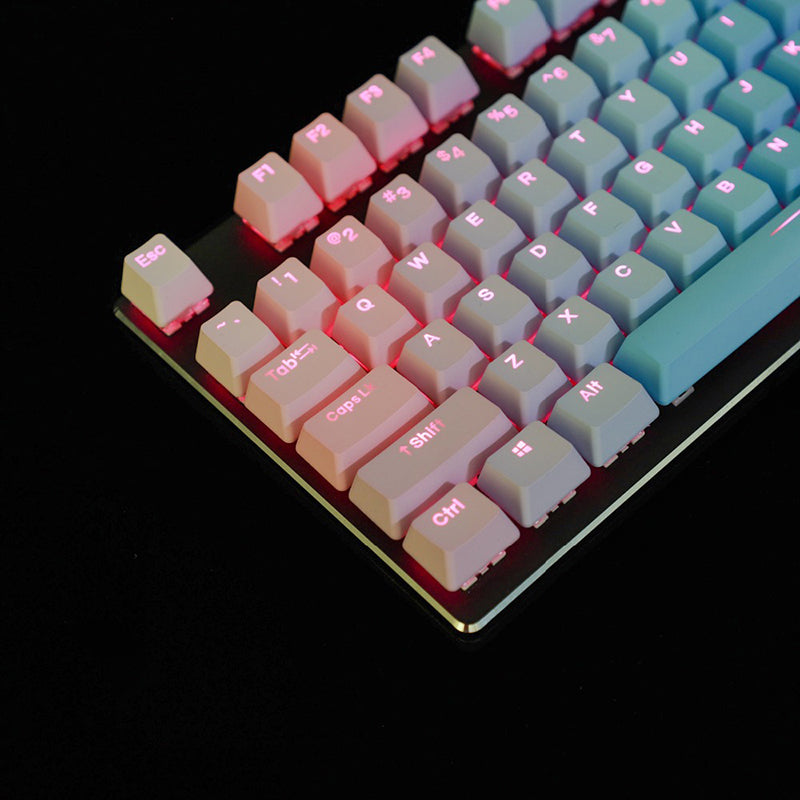 Enchanteresse bleu arc-en-ciel Big Carbon KKeyboard mécanique à 109 clés