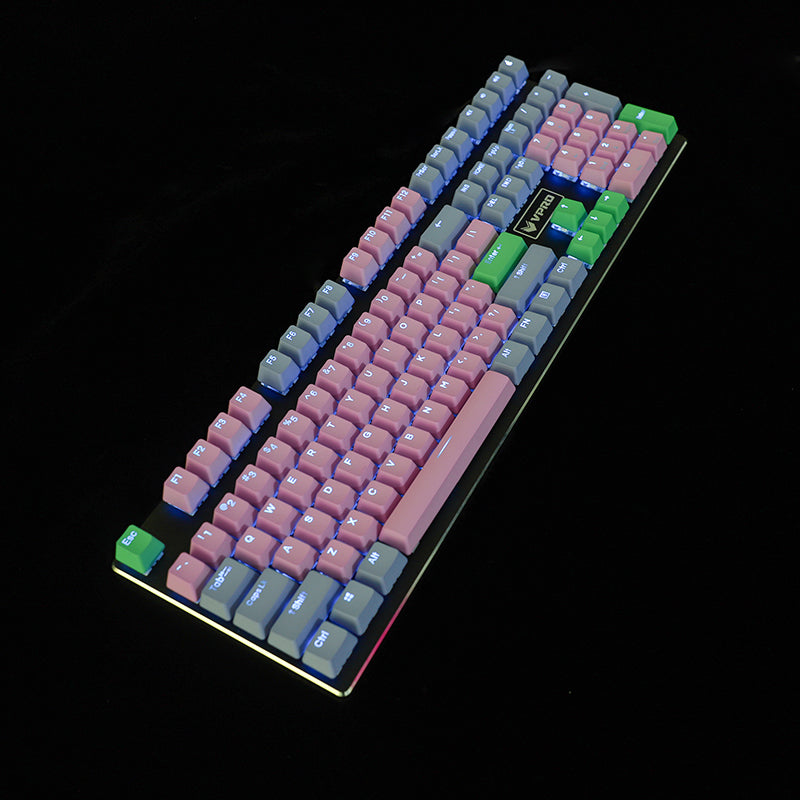Enchanteresse bleu arc-en-ciel Big Carbon KKeyboard mécanique à 109 clés