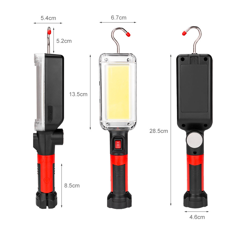 Lampe d'éclairage multifonction haute puissance avec crochet aimant