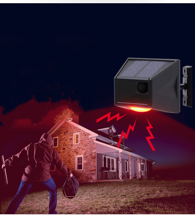 Lampe d'alarme solaire infrarouge de détection du corps
