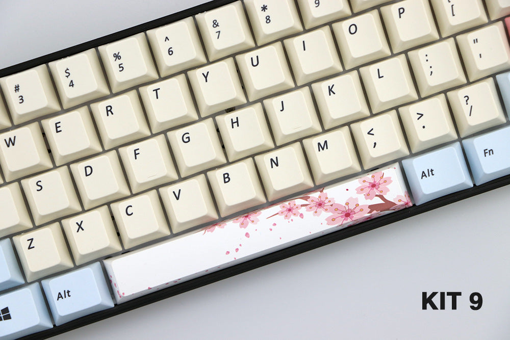 Matériel Pbt 6,25 U Cerise hors ligne Keycap teint avec barre d'espace
