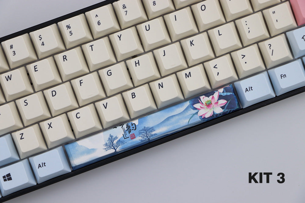 Matériel Pbt 6,25 U Cerise hors ligne Keycap teint avec barre d'espace