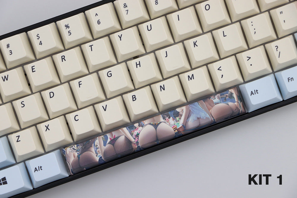Matériel Pbt 6,25 U Cerise hors ligne Keycap teint avec barre d'espace