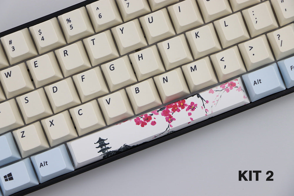 Matériel Pbt 6,25 U Cerise hors ligne Keycap teint avec barre d'espace