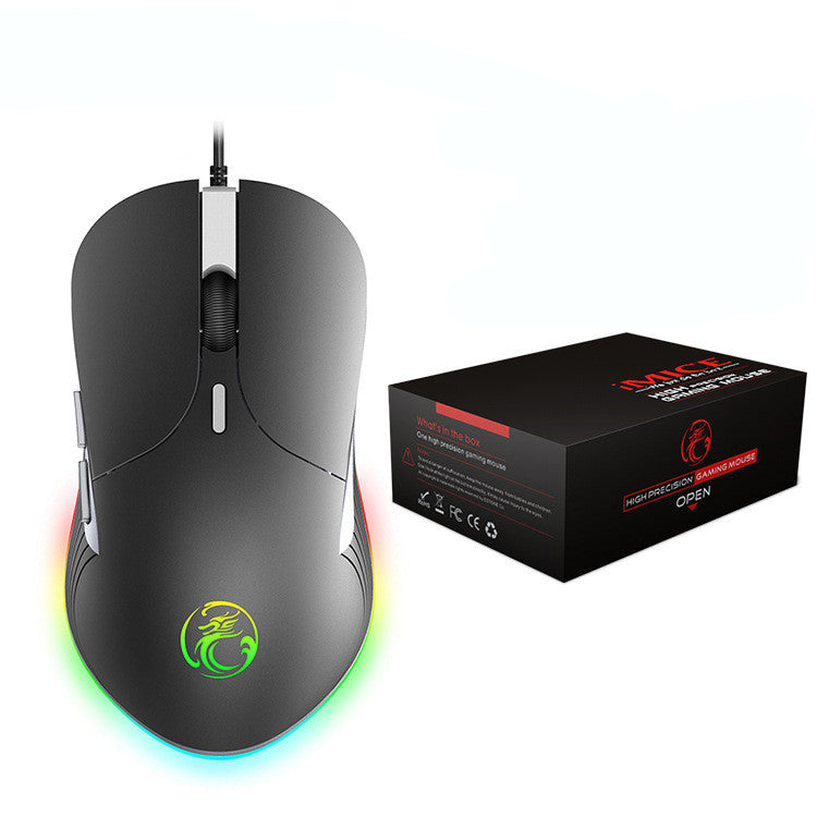 Couleur RGB Respirer lumière jeu silencieux jeu souris