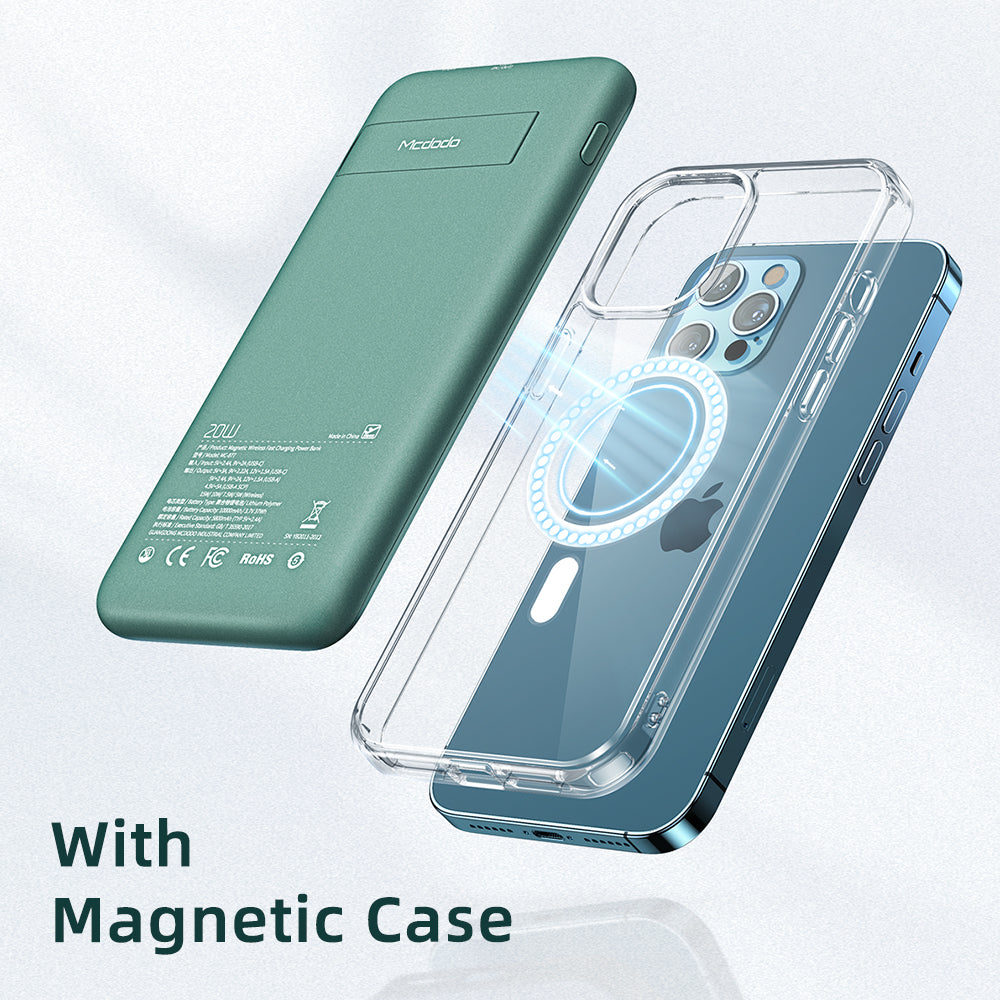 Magnétique sans fil charge Trésor Retour Clip Power Bank