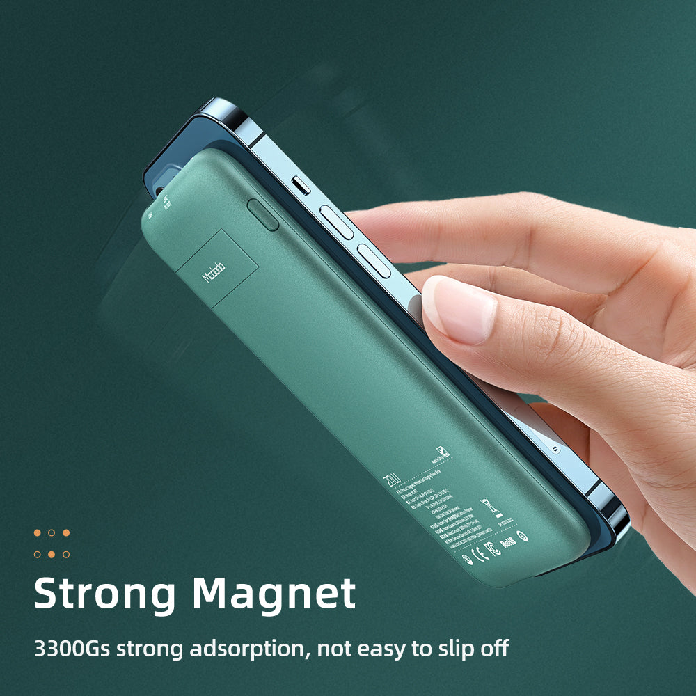 Magnétique sans fil charge Trésor Retour Clip Power Bank