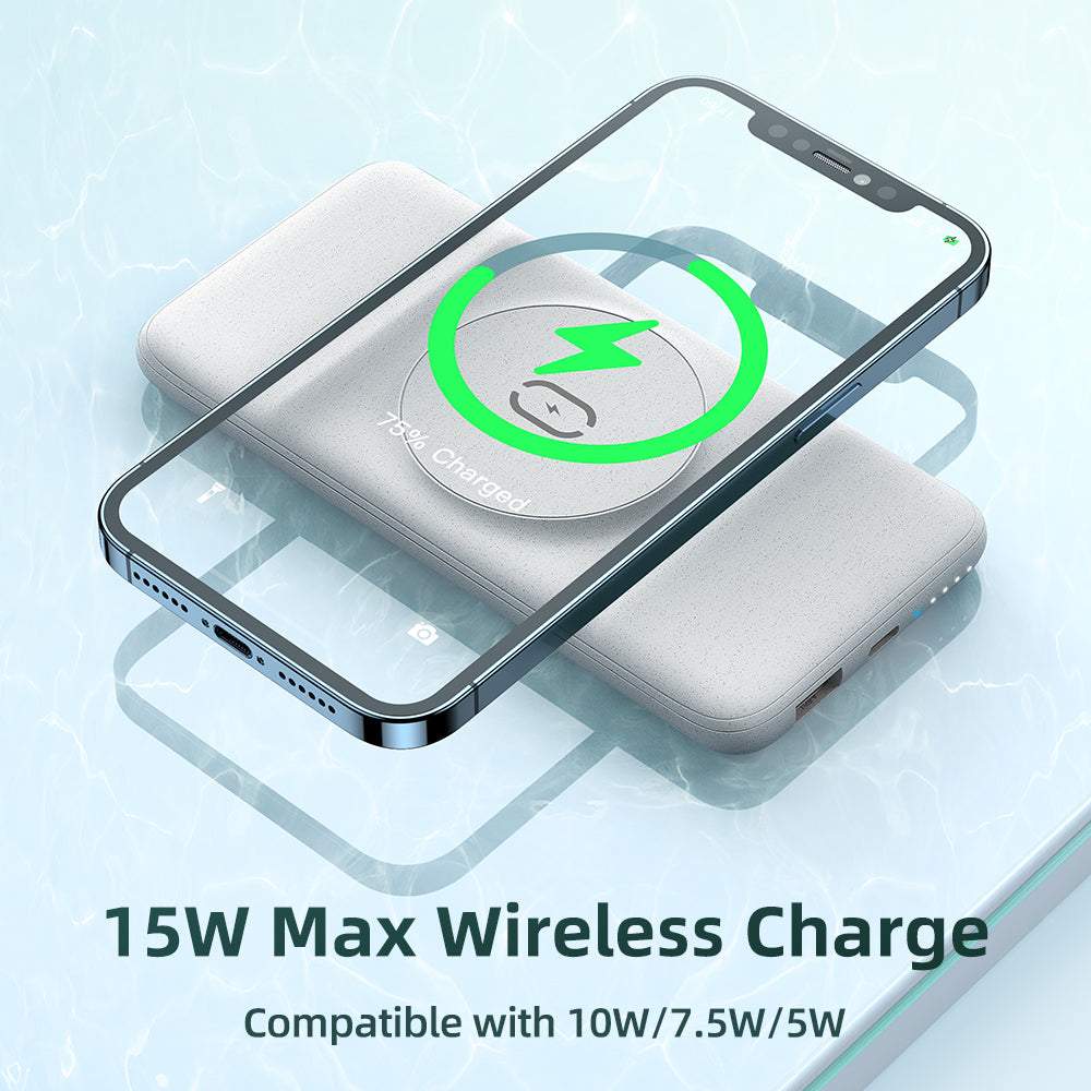 Magnétique sans fil charge Trésor Retour Clip Power Bank