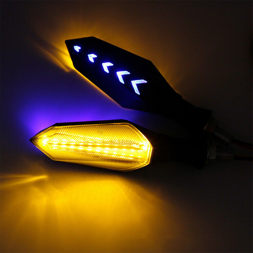 Motorcycle deux couleurs LED écoulement de l'eau Flèche Tour signal