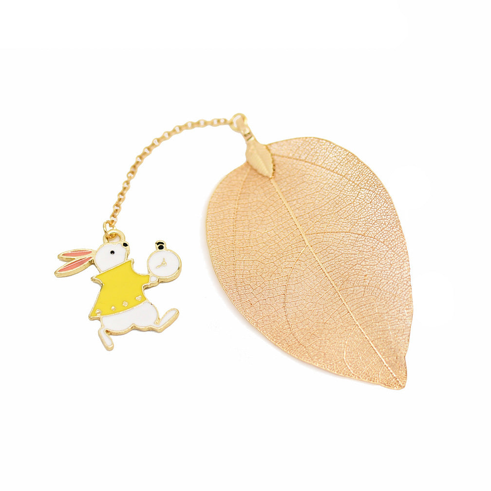 Mode Créativité Rabbit Horloge Feuille Signet