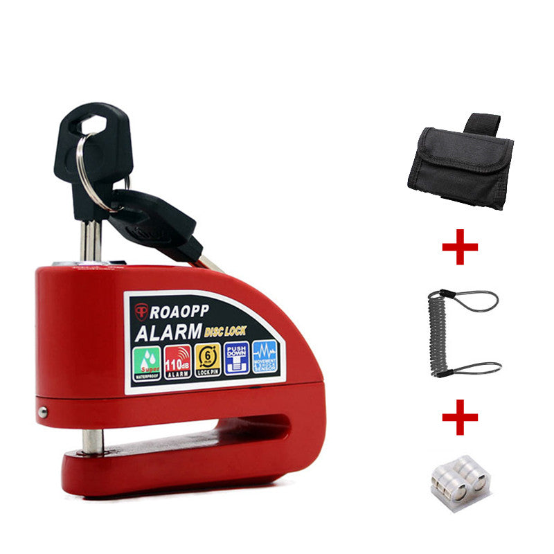 Serrure en alliage d'aluminium Serrure de calf Alarme Disque de frein Serrure de moto