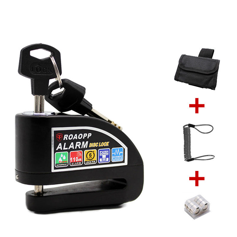 Serrure en alliage d'aluminium Serrure de calf Alarme Disque de frein Serrure de moto