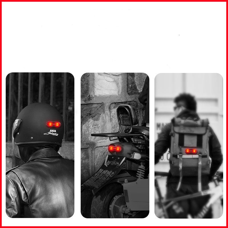 Casque de moto Tail lumière avertissement lumière