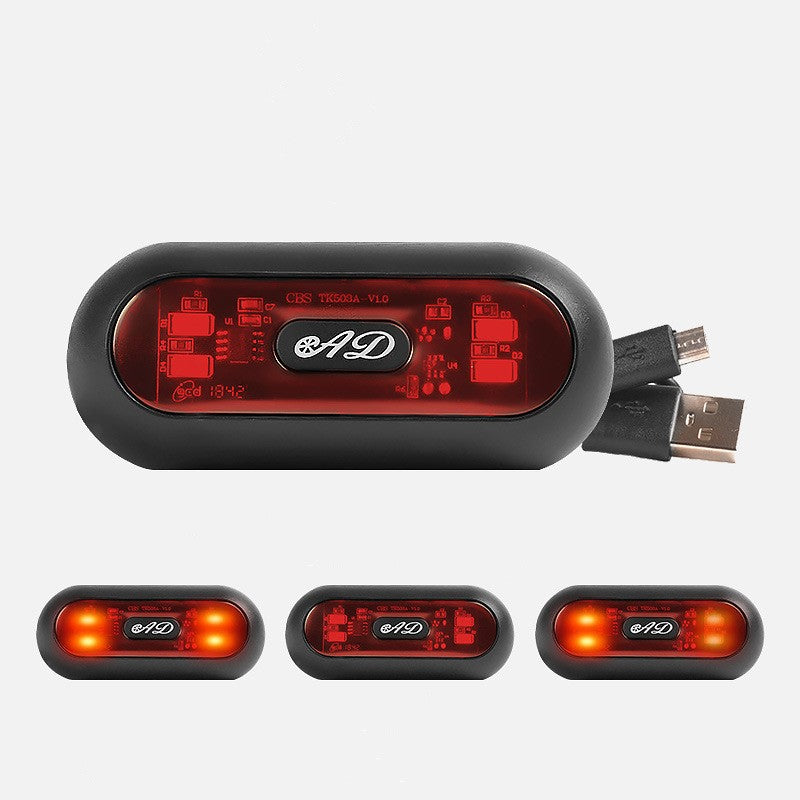 Casque de moto Tail lumière avertissement lumière
