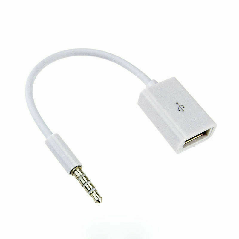 Voiture MP3 3.5mm Homme AUX Audio Socket Jack to USB 2.0 femelle convertisseur câble Corde de voiture Interi