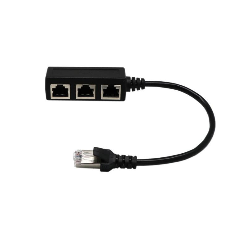 1 à 3 connecteur d'adaptateur de diviseur de connecteur RJ45 réseau Ethernet de prise