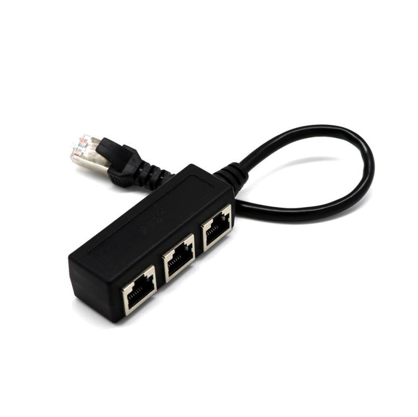 1 à 3 connecteur d'adaptateur de diviseur de connecteur RJ45 réseau Ethernet de prise
