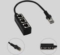 1 à 3 connecteur d'adaptateur de diviseur de connecteur RJ45 réseau Ethernet de prise