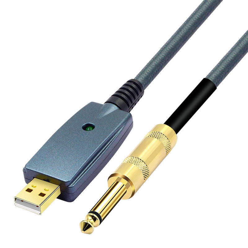 Ordinateur portable USB mâle à 6.35MM Guitar mâle câble d'enregistrement audio