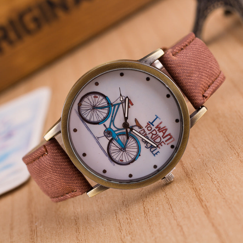 Denim Vintage Montre Vélo Ride A Vélo