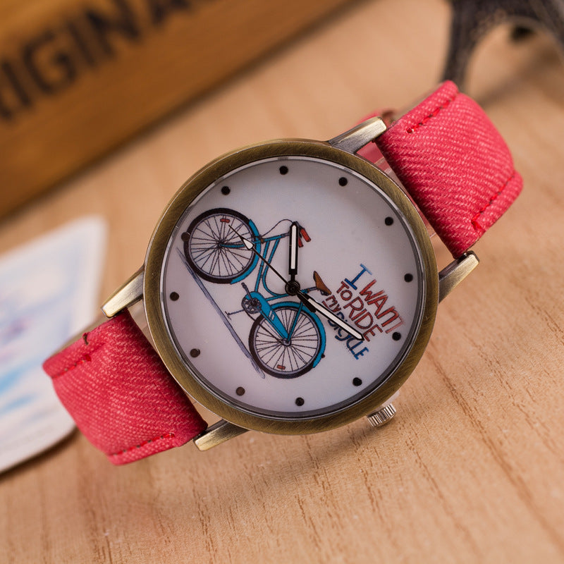 Denim Vintage Montre Vélo Ride A Vélo