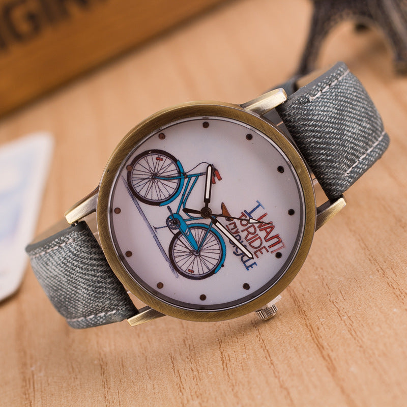 Denim Vintage Montre Vélo Ride A Vélo
