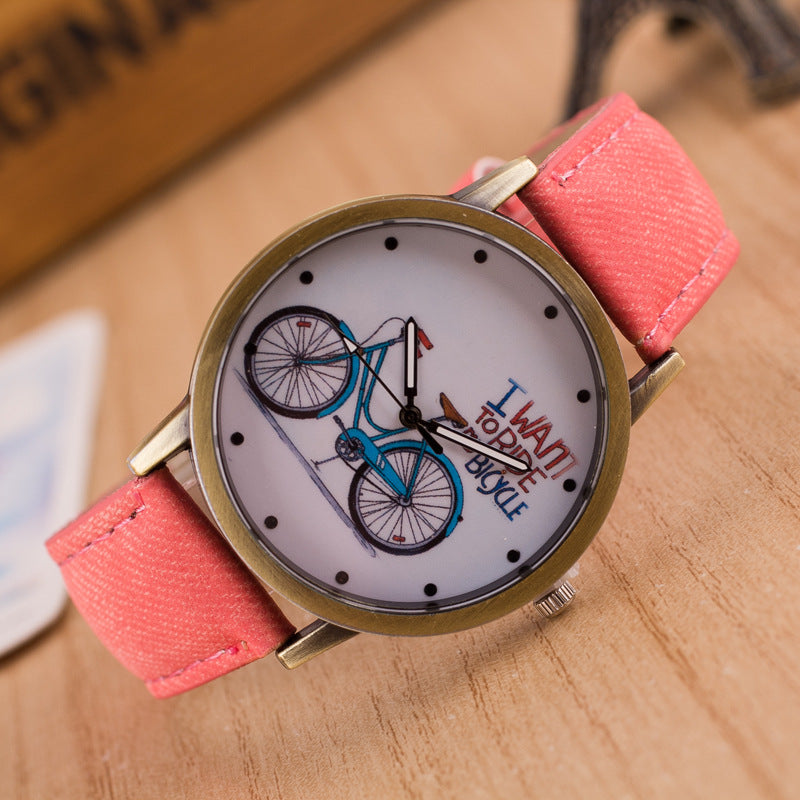 Denim Vintage Montre Vélo Ride A Vélo