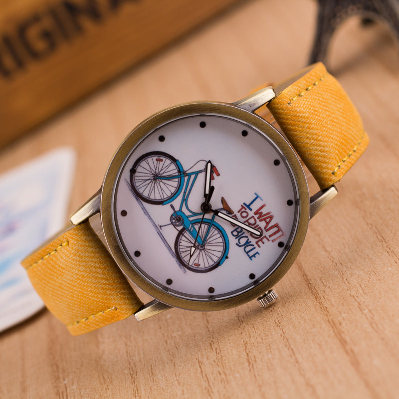 Denim Vintage Montre Vélo Ride A Vélo