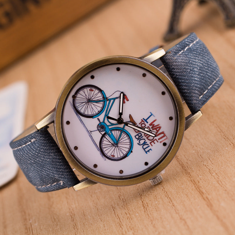 Denim Vintage Montre Vélo Ride A Vélo