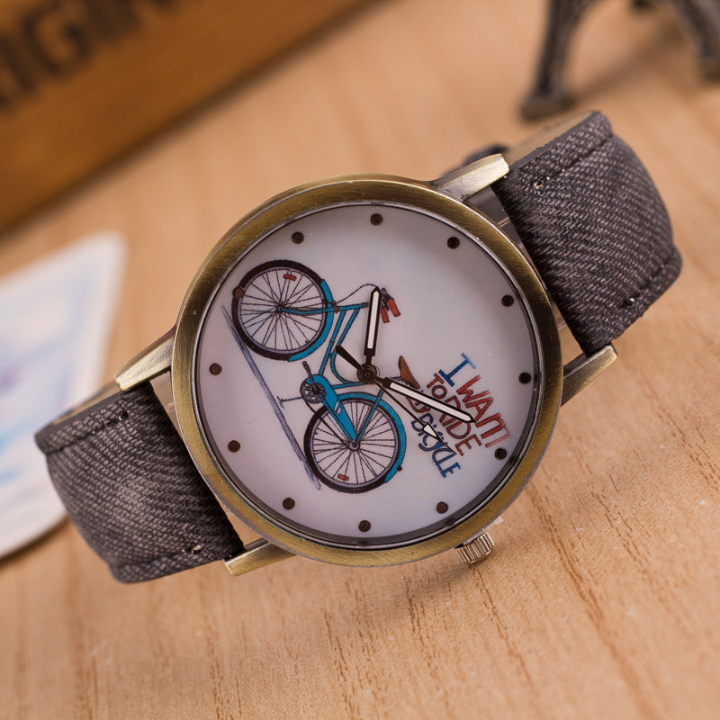 Denim Vintage Montre Vélo Ride A Vélo