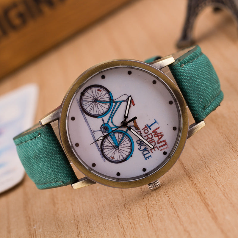 Denim Vintage Montre Vélo Ride A Vélo