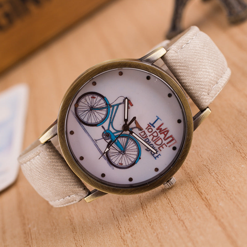 Denim Vintage Montre Vélo Ride A Vélo