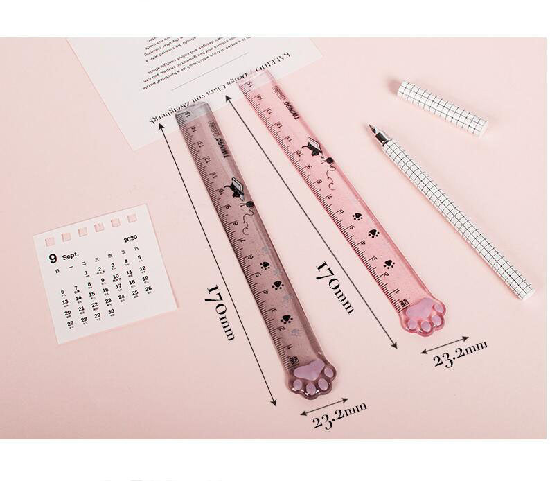Régulateur de mesure de papeterie créative étudiant Plastique transparent