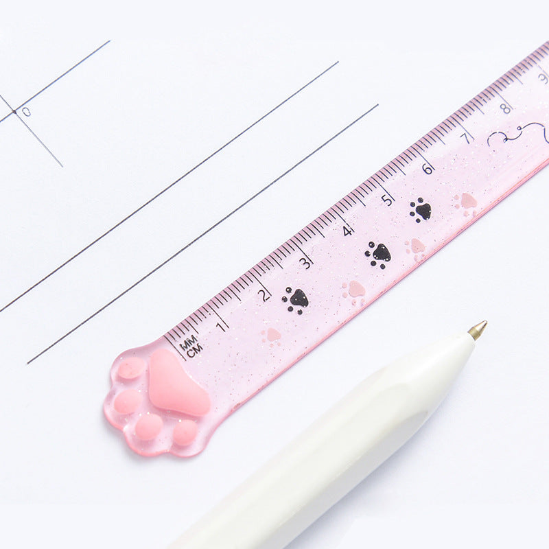 Régulateur de mesure de papeterie créative étudiant Plastique transparent