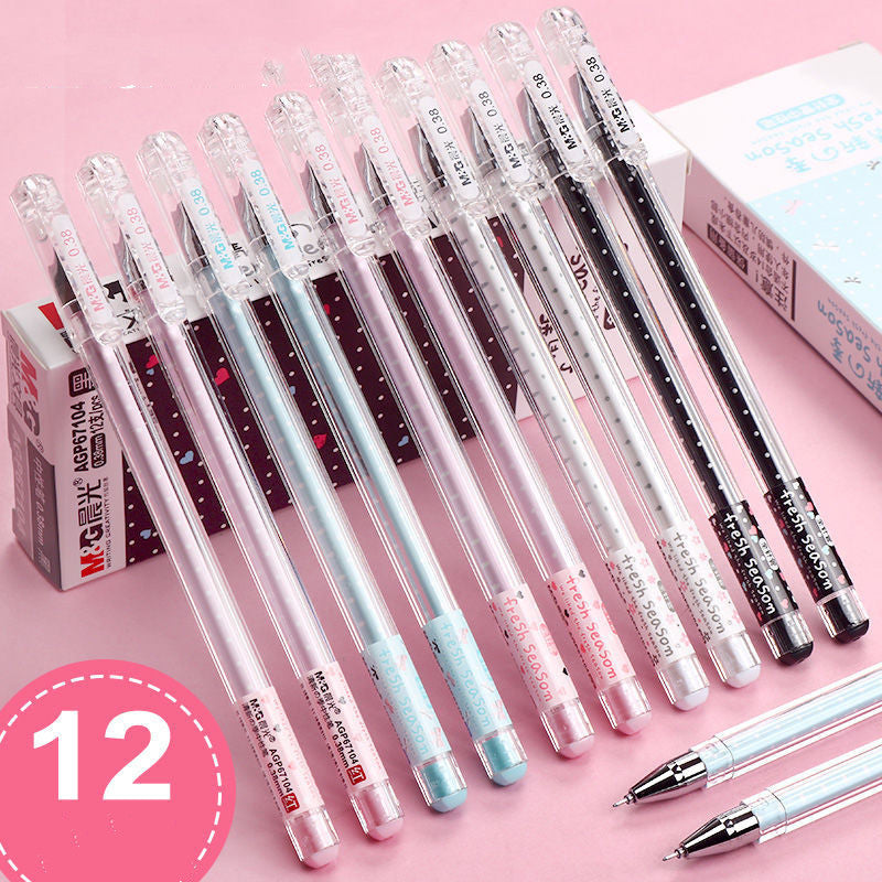 Stylo de signature noir neutre Stylo étudiant utiliser mignon Cartoon petit stylo à seringue fraîche