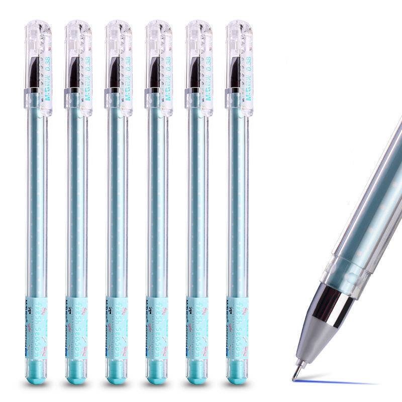Stylo de signature noir neutre Stylo étudiant utiliser mignon Cartoon petit stylo à seringue fraîche