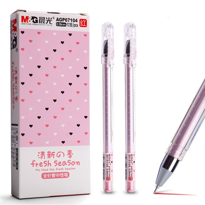Stylo de signature noir neutre Stylo étudiant utiliser mignon Cartoon petit stylo à seringue fraîche