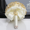 Bouquet de mariée en diamant complet doré