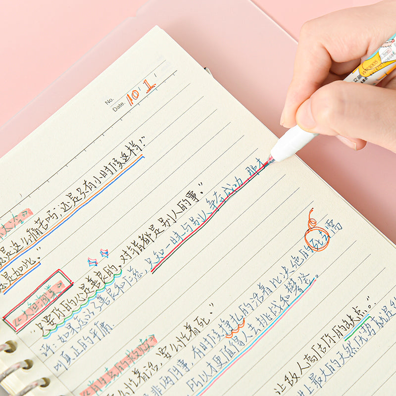Stylo de marqueur à 6 couleurs à double tête