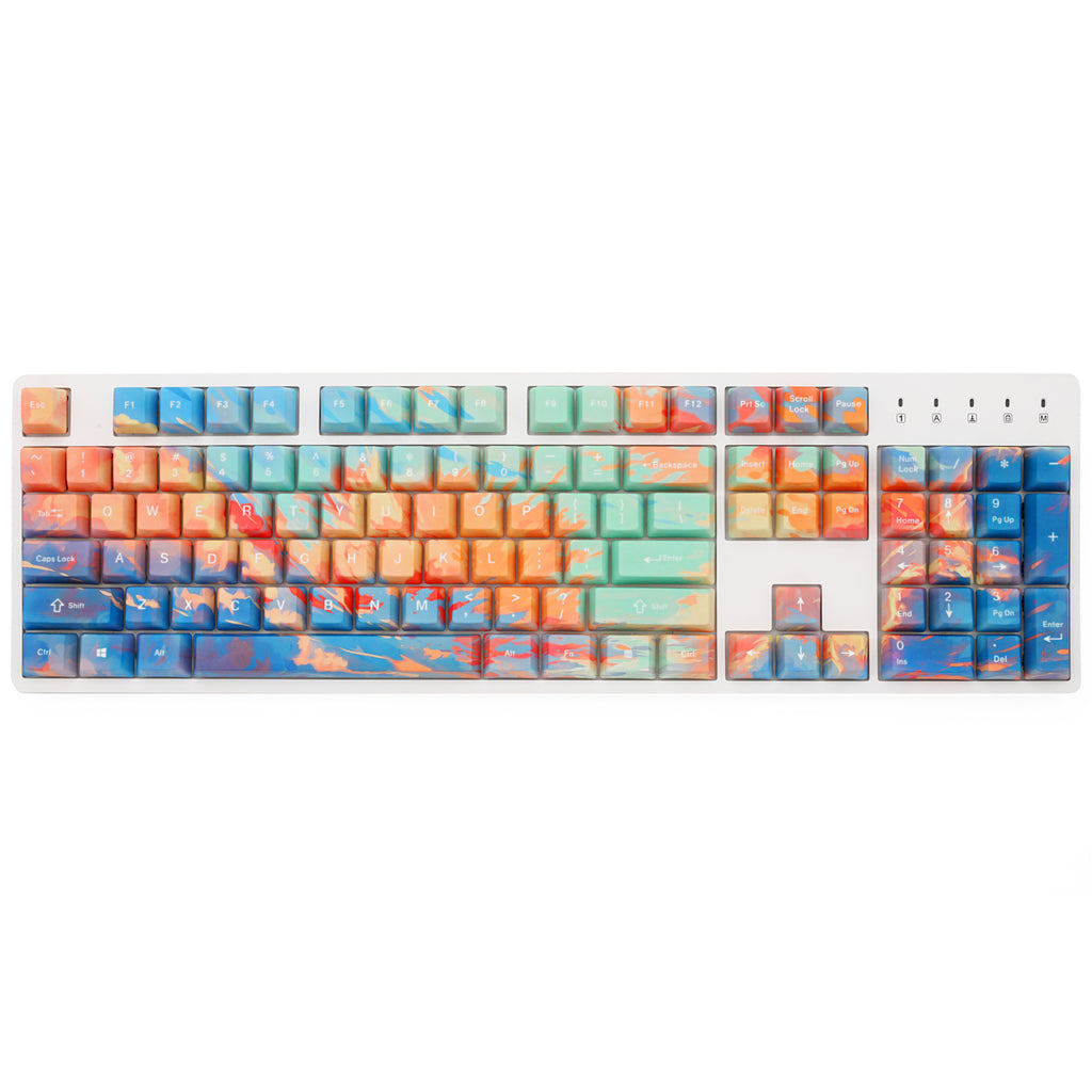 Sublimation 5 Sided Sunset Keycap OEM Keycap Mechanical Keyboard Customization