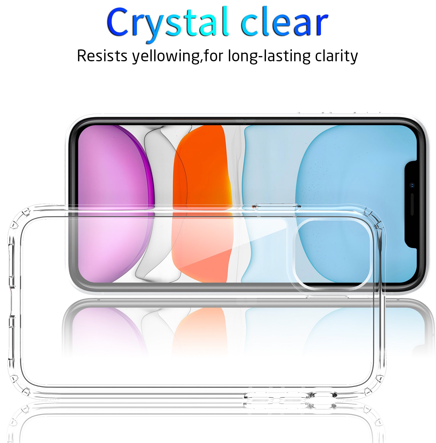 Étui de téléphone portable transparent en acrylique à quatre bobines