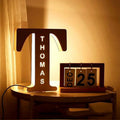 Lampe lettre en bois Lampe pendule Lampe décorative personnalisée