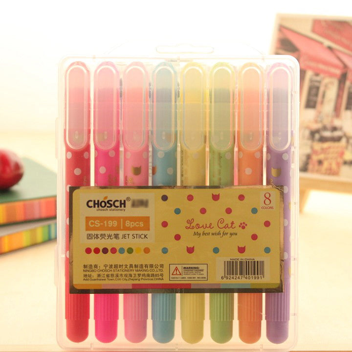 Stylo de marqueur couleur 6 couleurs pour surlignement de surlignement