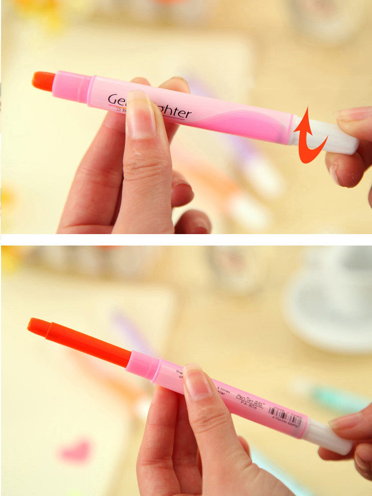 Stylo de marqueur couleur 6 couleurs pour surlignement de surlignement