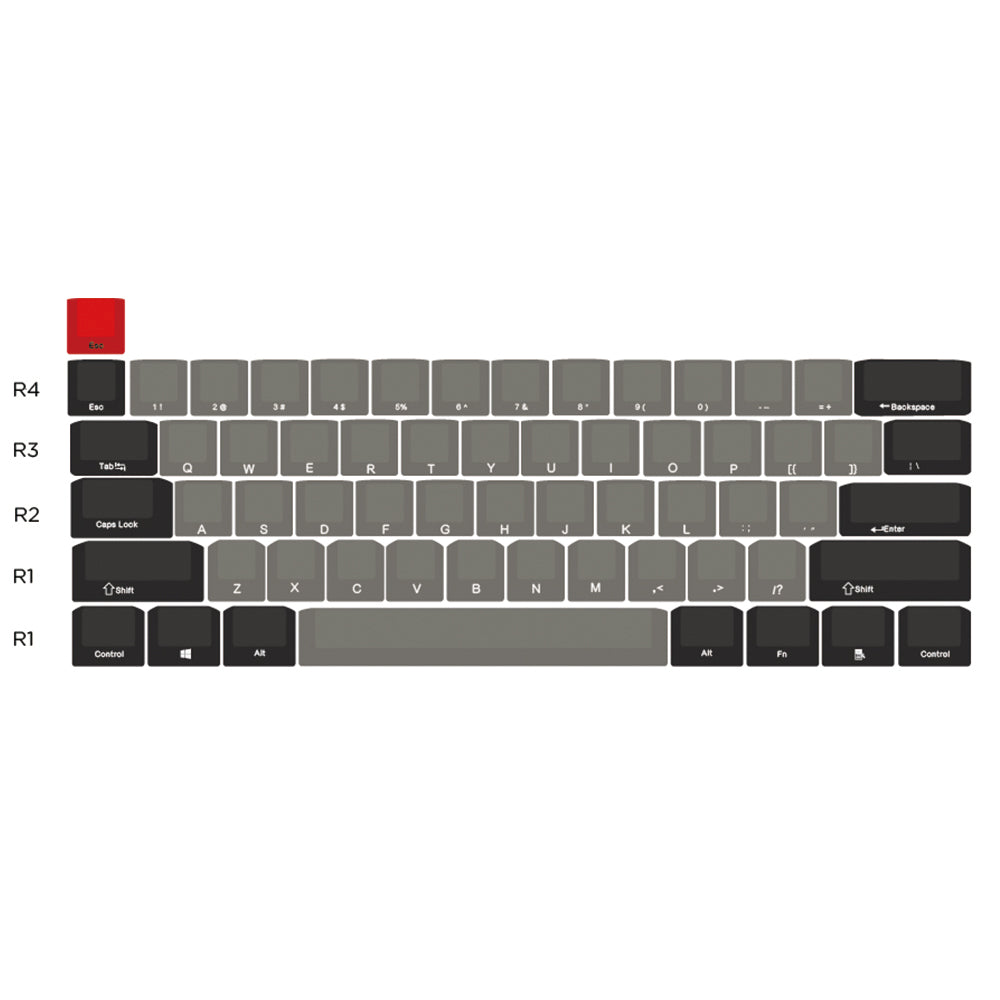 Jkdk Pbt côté gravé Dolch Cap clé transparent